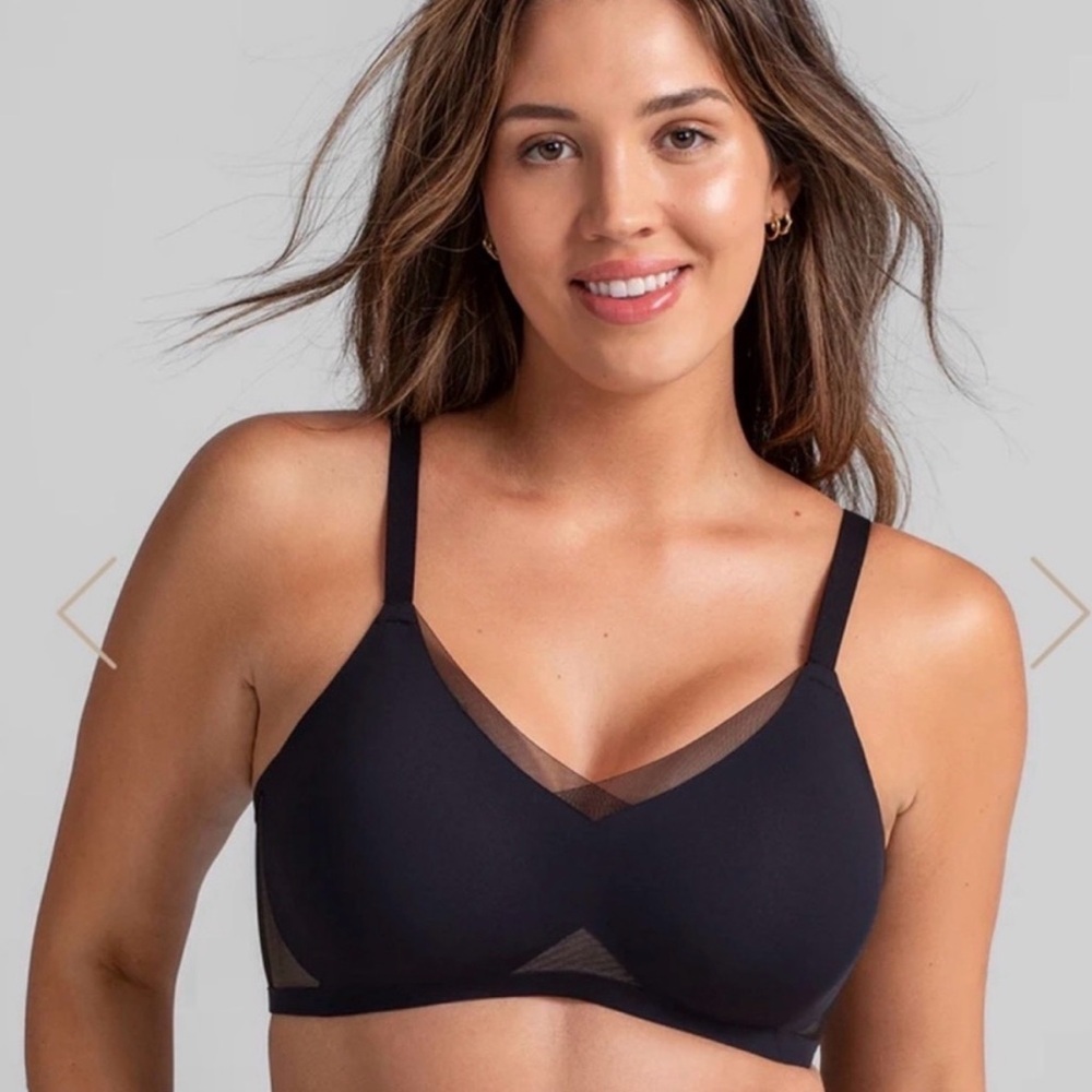 Honeylove Bra Women's Black LiftWear Crossover Wireless Size 1X 40 C/D